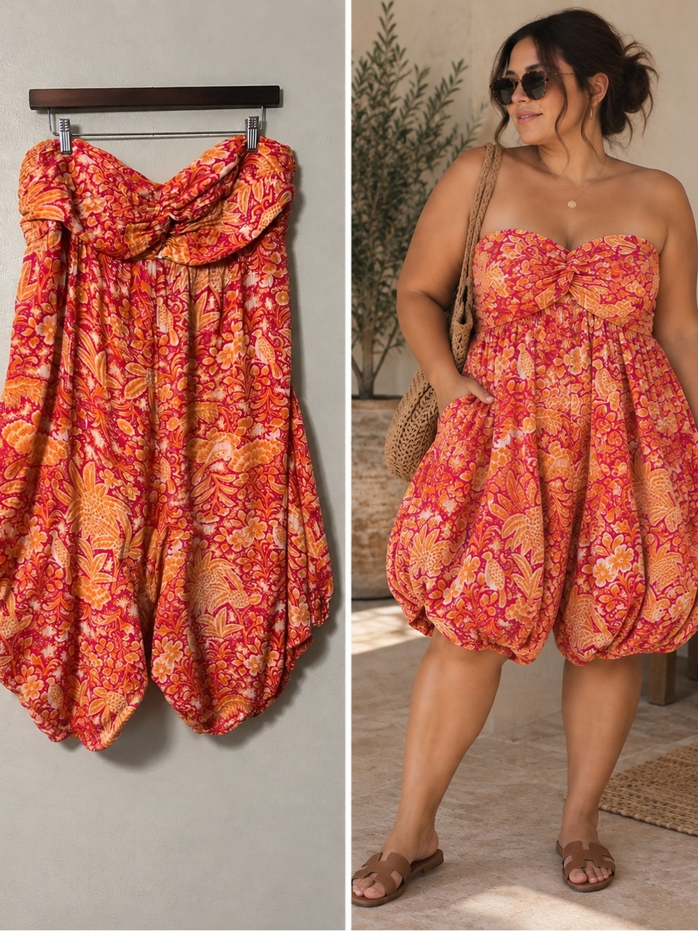 Anthropologie Harem Paisley Floral Metallic Strapless Jumpsuit Romper 2XL NWT
